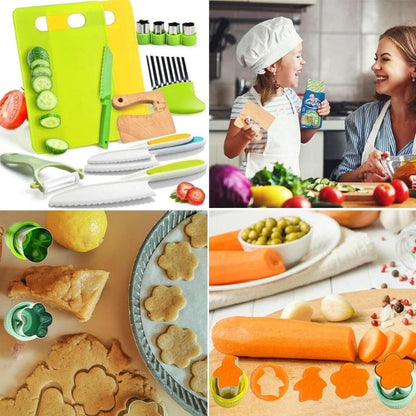 KidsChef™️ | Kit de cuisine Montessori en plastique et bois - Ma FamilyDen