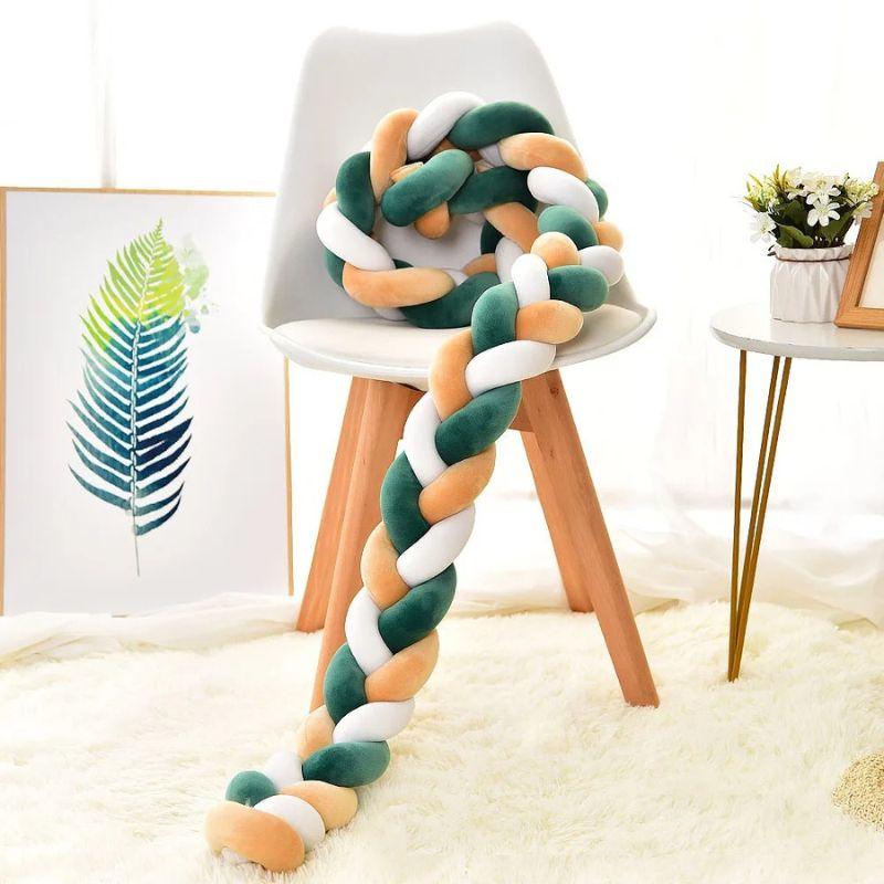 TRESSE DE LIT BEBE -  Blanc Orange Vert